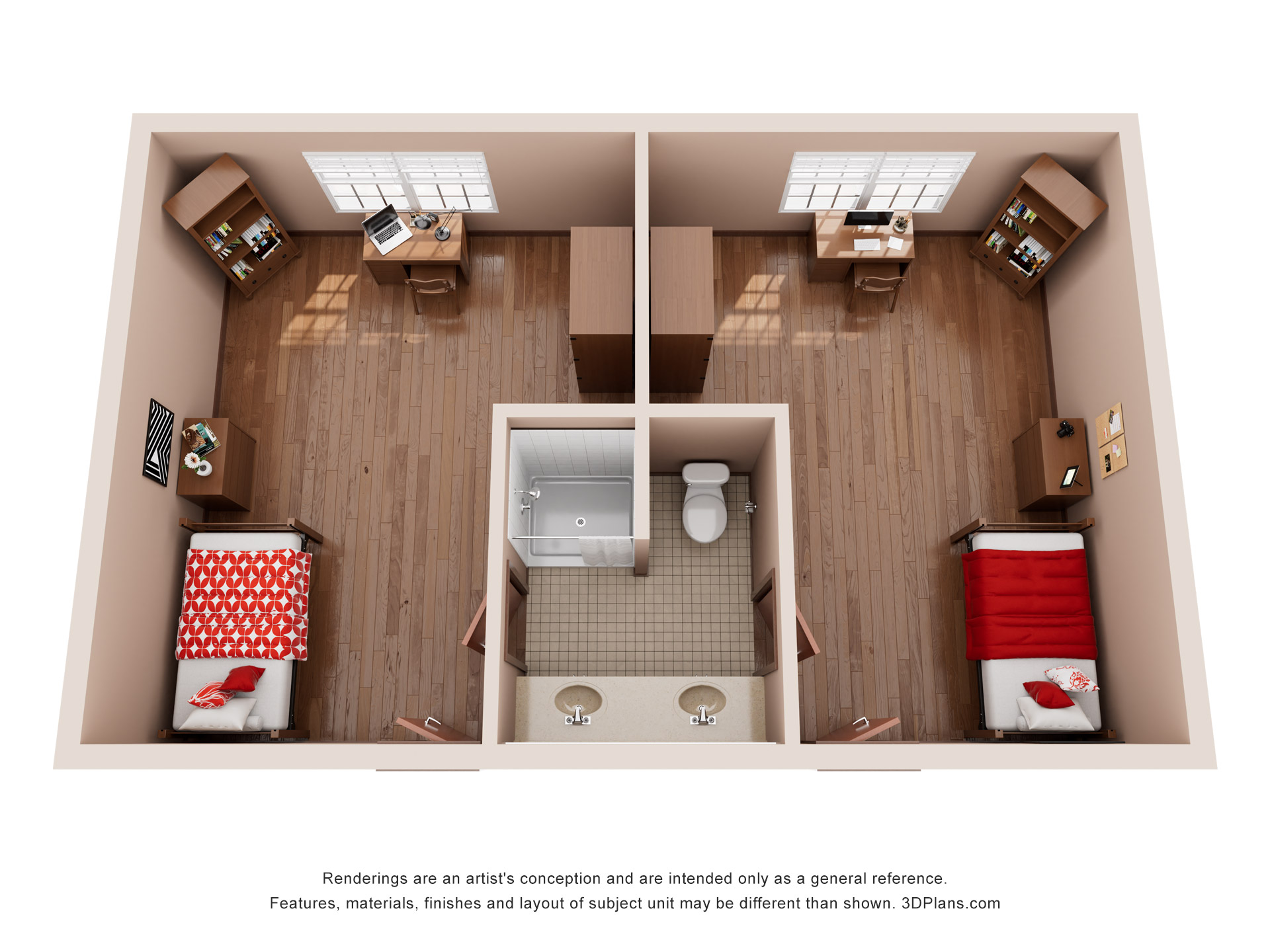 Junior suite style floor plan