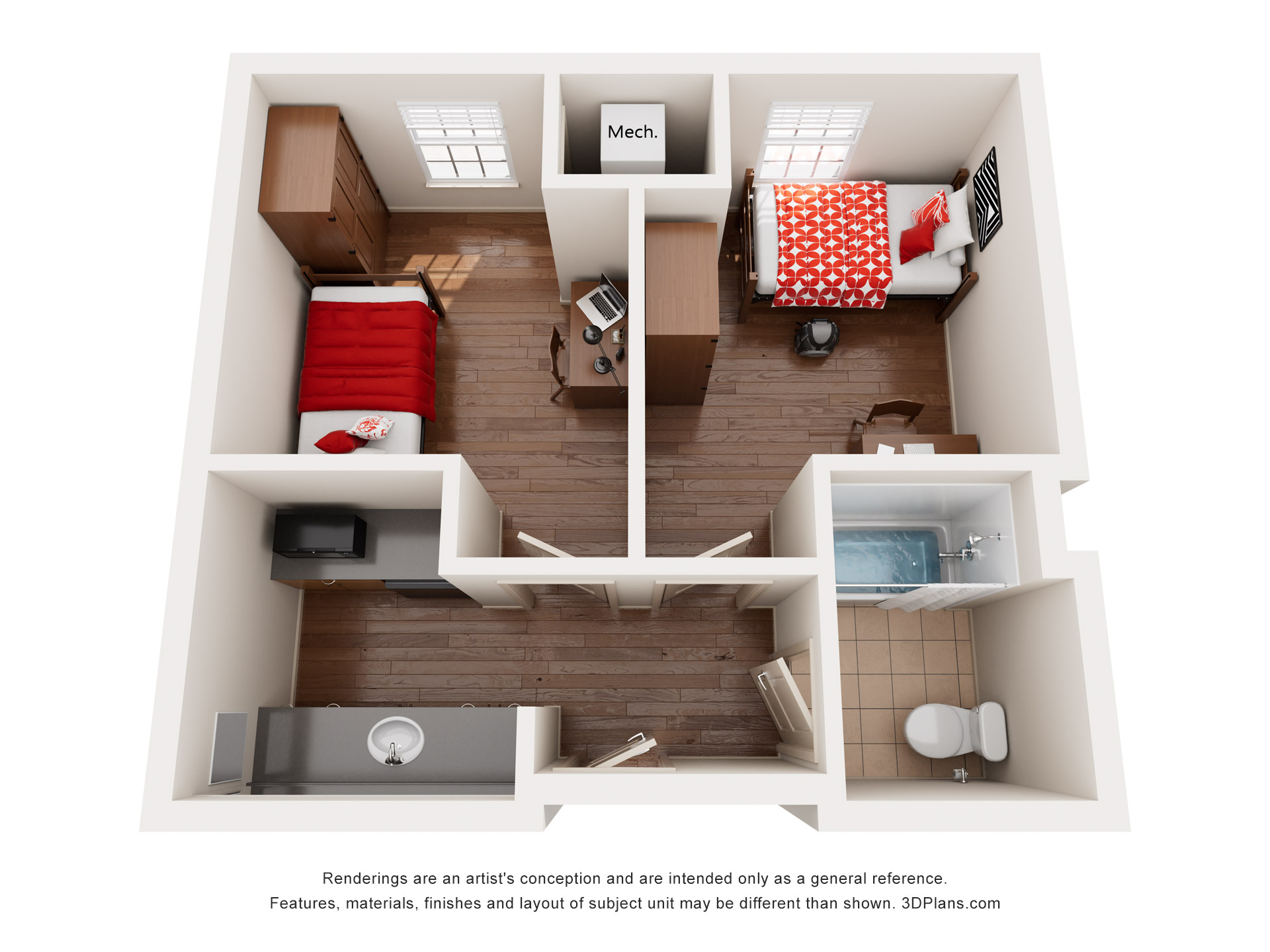 Single Suite floor plan