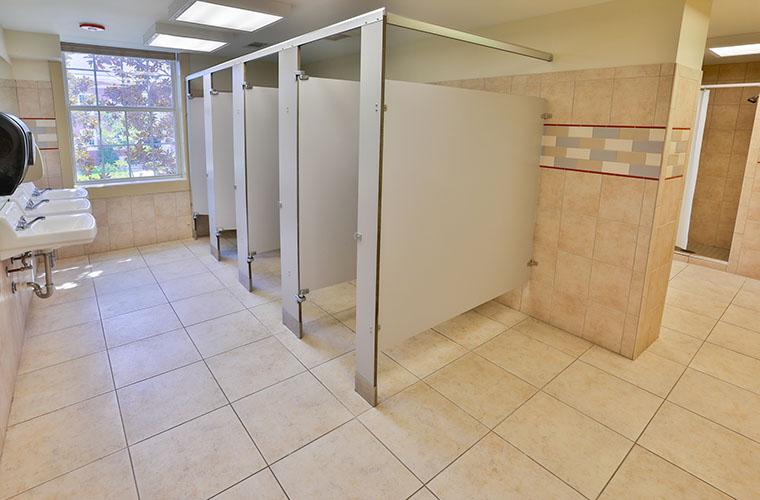 traditional dorm shared bathroom
