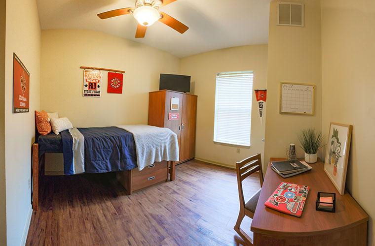 suite style single dorm room
